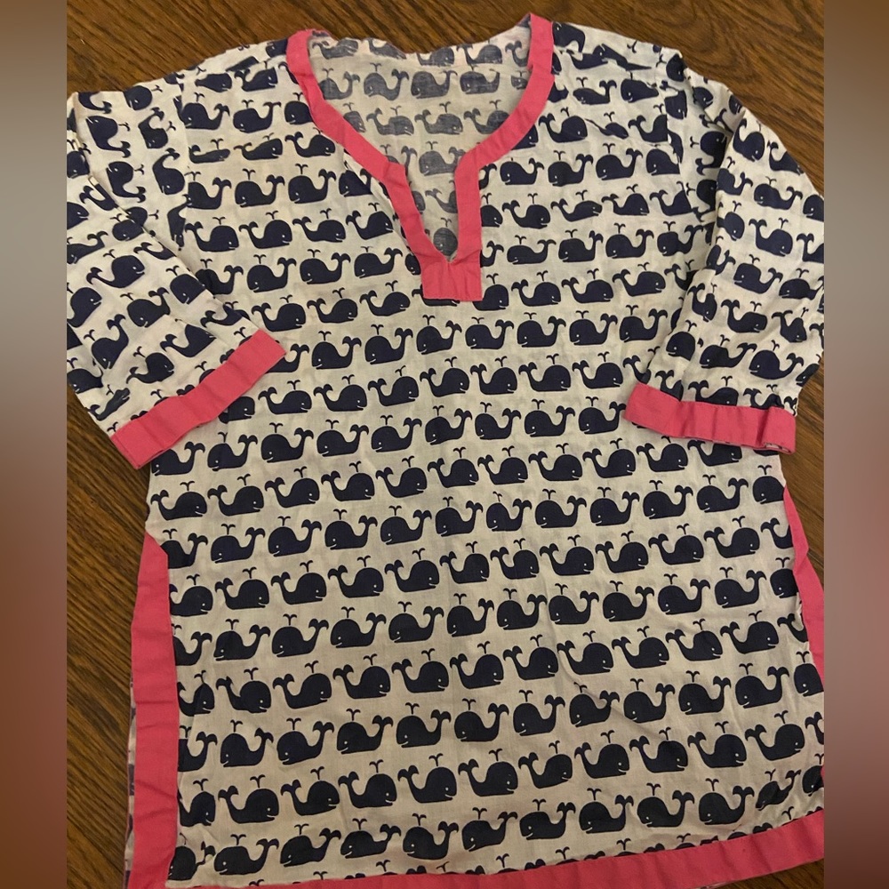 Pottery Barn Kids PB Kids Girls Whale tunic / swim cover up